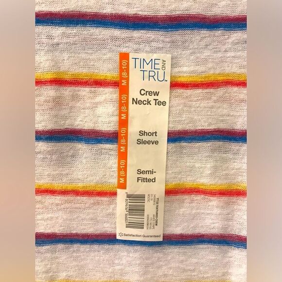 NWT … TIME AND TRU “Size: M - (8-10)” Colorful Shirt - Picture 4 of 4